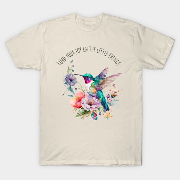 Watercolor Hummingbird | Motivational Quotes T-Shirt by T-signs